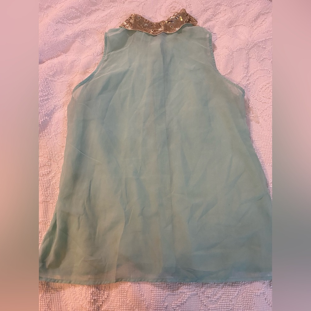 Sequined Collared Button up Blouse - Rue 21 - Picture 3 of 4